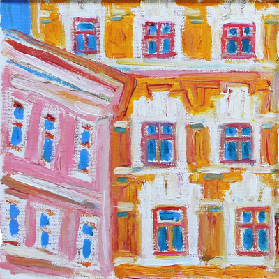 Бабицына Татьяна Викторовна. Лот из четырех работ 2019 г. в одной раме из серии «Москва»: